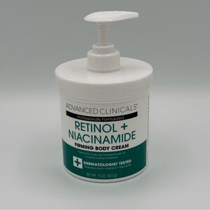 Advanced Clinicals Retinol + Niacinamide Firming Body Cream - White